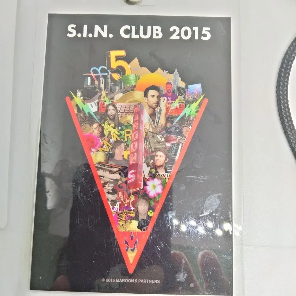 Maroon 5 Partners SIN Club 2015 Lanyard Pass